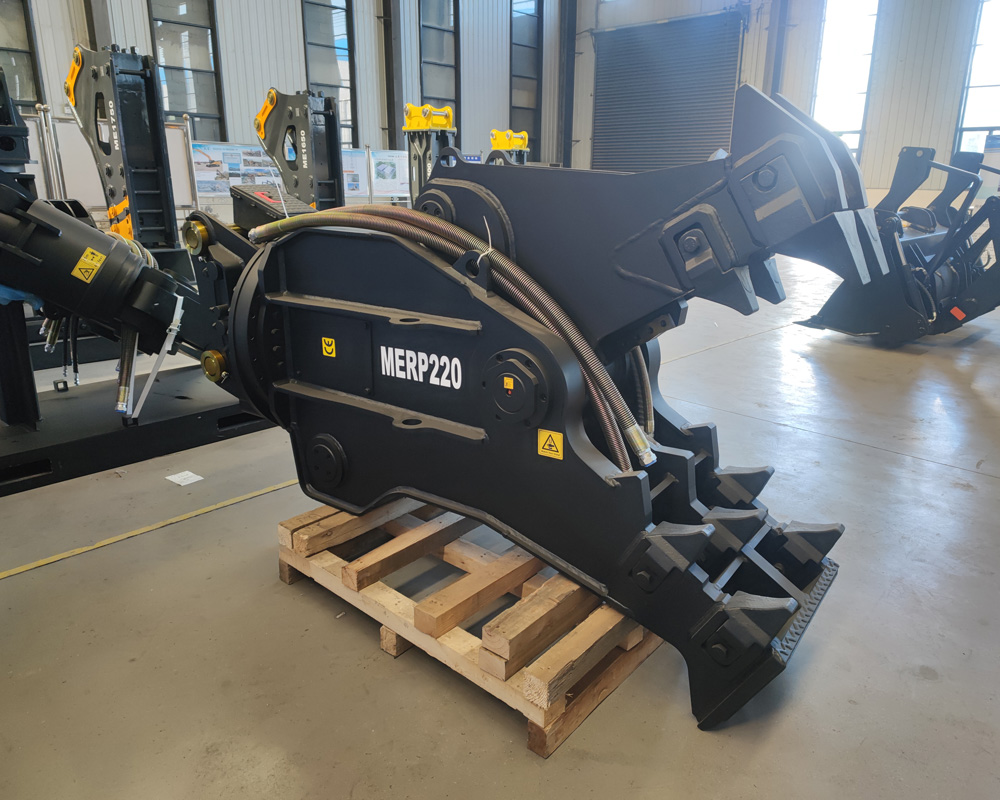 excavator concrete crusher